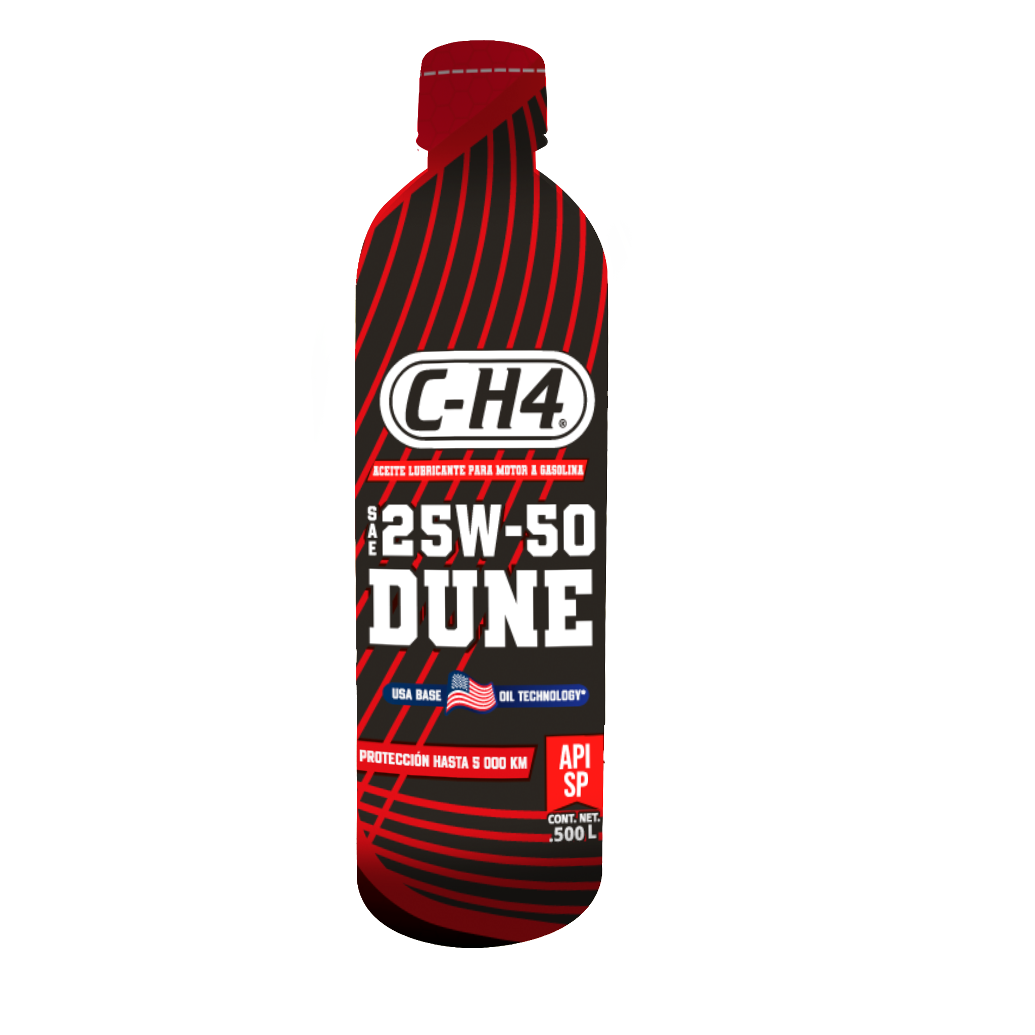 Aceite lubricante para motor a gasolina SAE 25W-50  API SP .500L MULTIGRADO de base mineral.